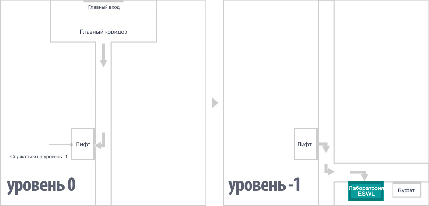 Схема как дойти до лаборатории ESWL